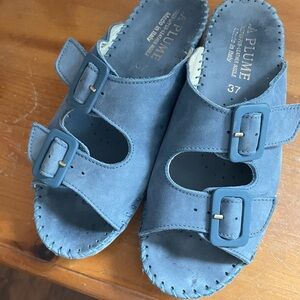 La Plume Jen Nubuck Sandals Blue 37/6 1/2